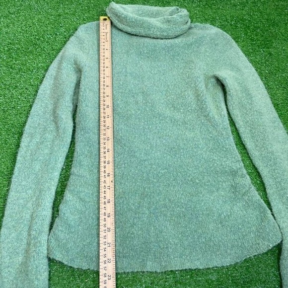 Vintage‎ Y2K Girl Planet Womens Small Green Preppy Turtleneck Glam Long Sleeve - Picture 3 of 5